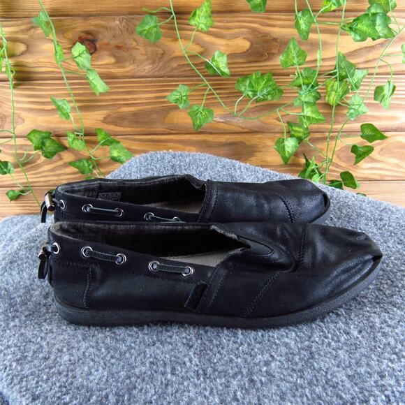 Bobs By Skechers Women's Memory Foam Boat Shoe Black Synthetic Sz 9 Medium Used - Picture 3 of 7